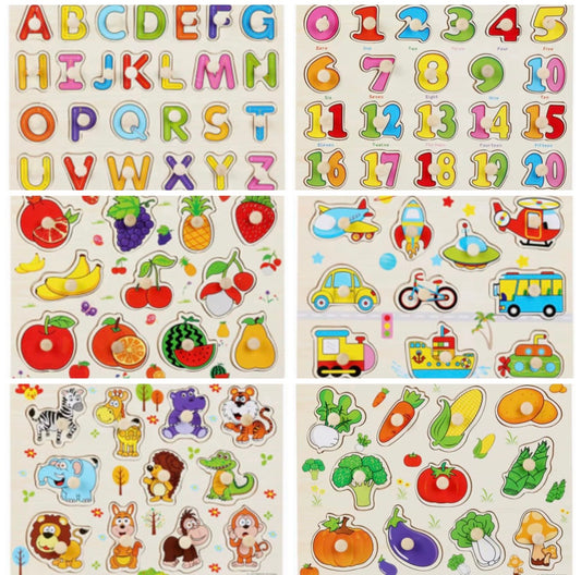 Puzzle Montessori en Bois  thèmes au choix – Apprendre en Jouant 🌈