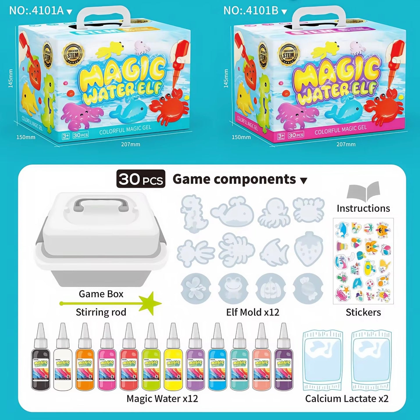 Kit Créatif Magic Water Elf™ – Créez Vos Propres Créatures Magiques en 3D !