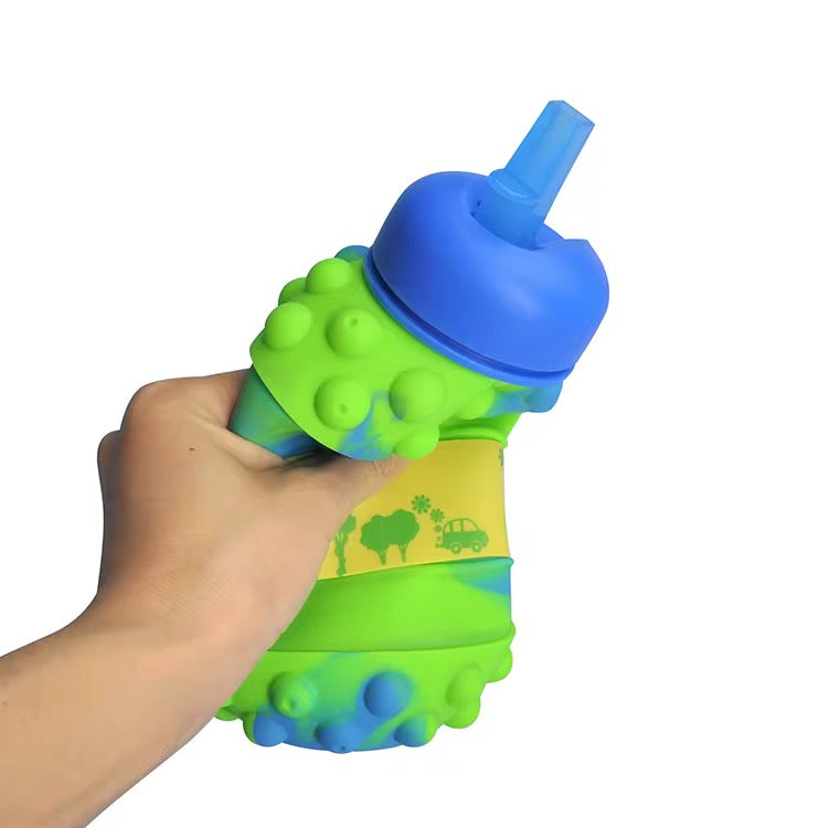 Gourde Pliable en Silicone  500ml ou 1l basket ;foot
