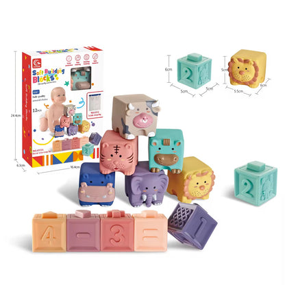 ✔️ 12 blocs eveil sensoriels souples