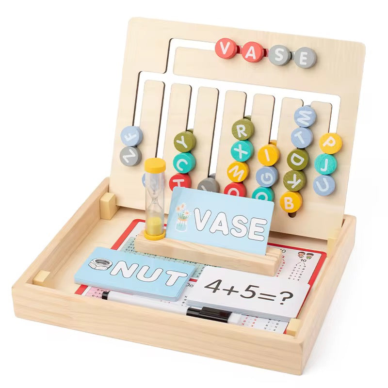 📚 Jeu Montessori d’Apprentissage des Mots et des Lettres en Bois