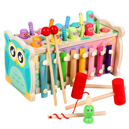 🦉 Jeu Montessori 5-en-1 – Éveil, Motricité et Amusement Réunis !