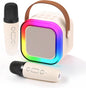 Karaoké Bluetooth Portable avec Lumières LED et 2 micro