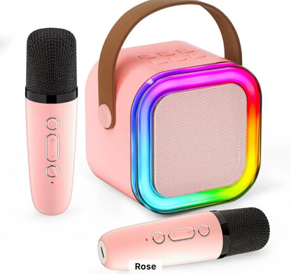 Karaoké Bluetooth Portable avec Lumières LED et 2 micro