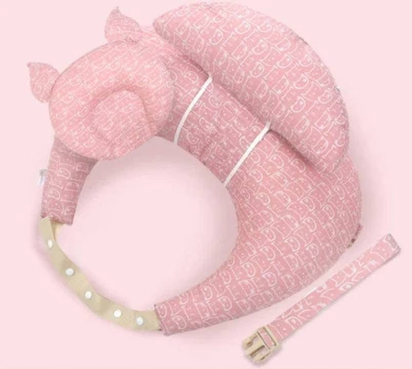 coussin d'allaitement ergonomique avec sangle de taille réglable et housse en coton amovible