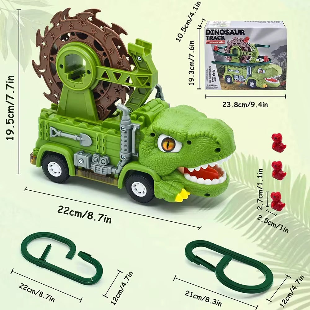 TourniDino Circuit lumineux interactif avec dinosaures en mouvement Jouet Précoce avec Son et Lumière pour Enfants