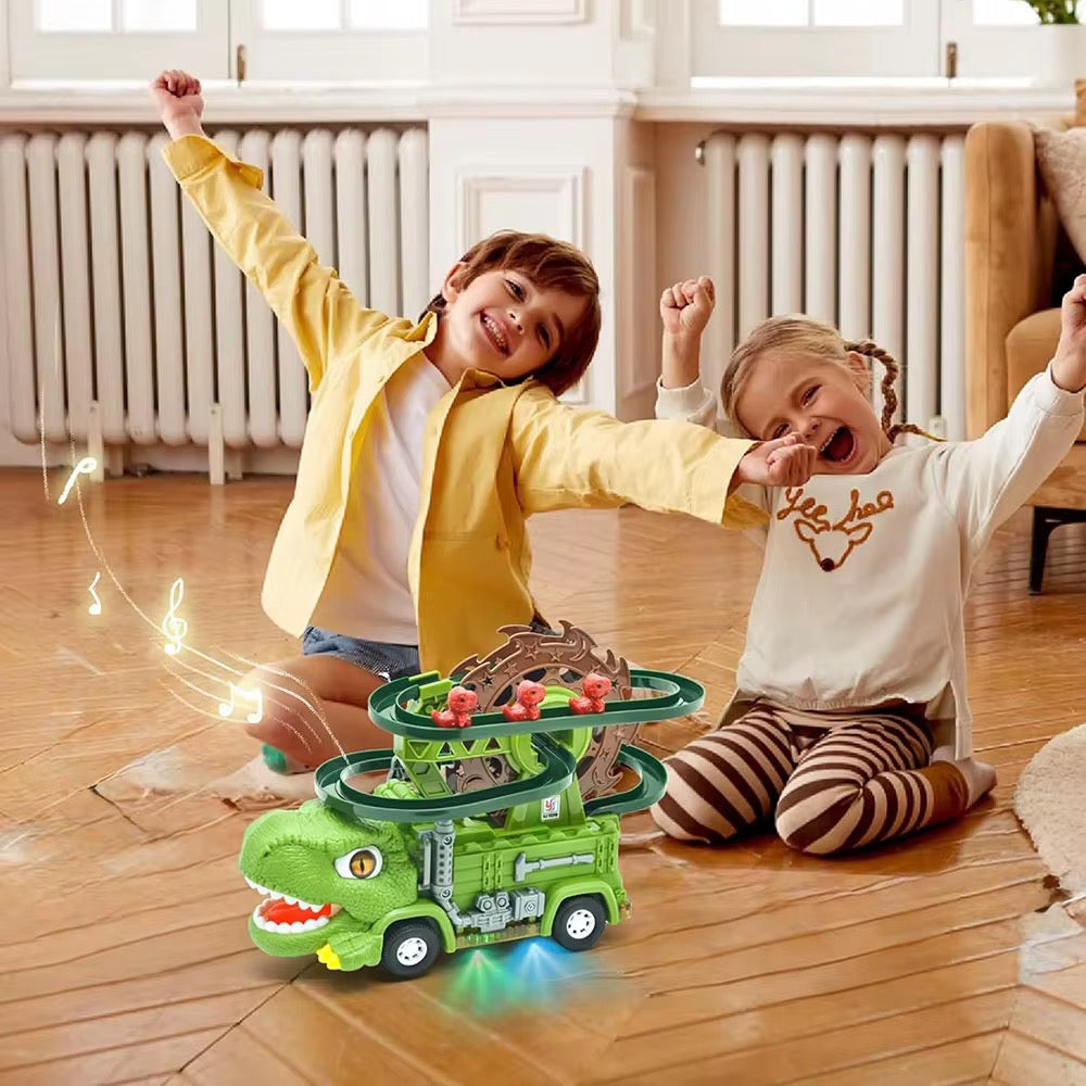 TourniDino Circuit lumineux interactif avec dinosaures en mouvement Jouet Précoce avec Son et Lumière pour Enfants
