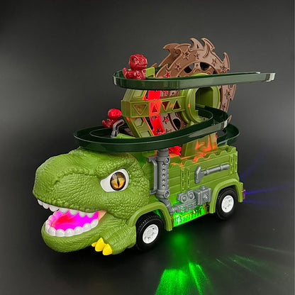 TourniDino Circuit lumineux interactif avec dinosaures en mouvement Jouet Précoce avec Son et Lumière pour Enfants