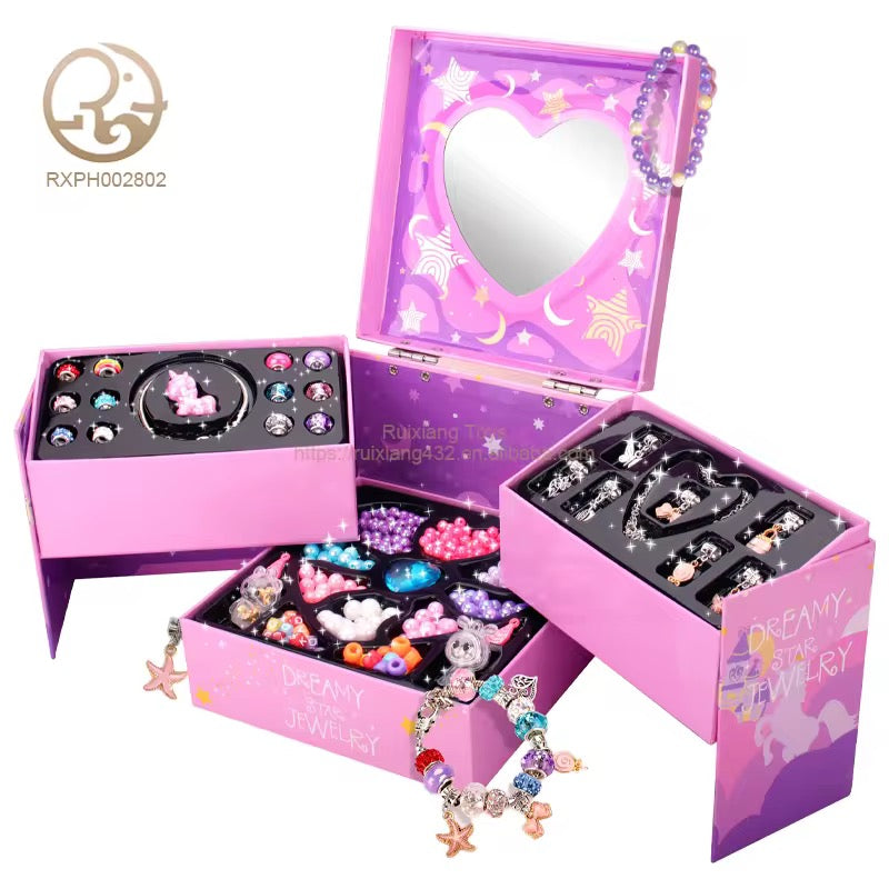 ✨ Coffret Créatif de Bijoux Licorne – Le Cadeau Idéal pour les Petites Créatrices ✨