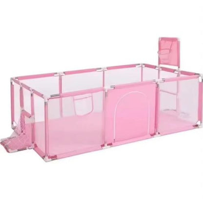 Parc de jeu rose xxl avec panier