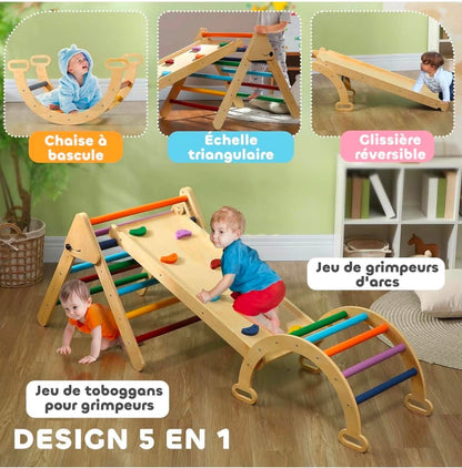 Jeu d’escalade Montessori 5-en-1 pour enfants