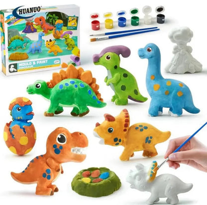 kit créatif de moulage et peinture dinosaures