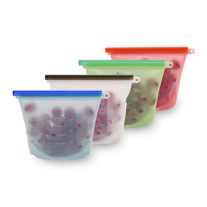 Sacs de Conservation Réutilisables en Silicone( lait purée fruit etc …) 500 ml