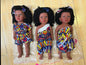 🧸 Poupée Afro avec Tenue Traditionnelle – Jouet Éducatif et Inclusif +  2 robe